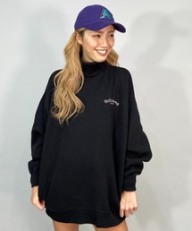 【ムラサキスポーツ別注】BILLABONG/ビラボン ビッグシルエット/オーバーサイズ/無地ワンポイントロゴタートルネックスウェット BC014-009