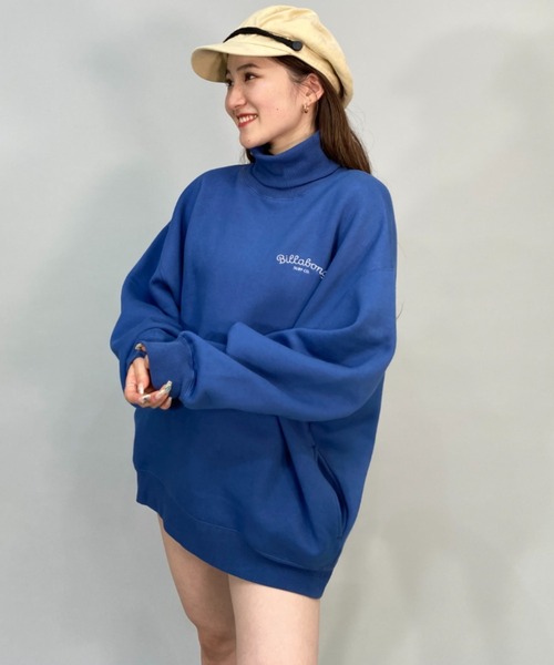 BILLABONG(ビラボン)の「【ムラサキスポーツ別注】BILLABONG/ビラボン ビッグシルエット/オーバーサイズ/無地ワンポイントロゴタートルネックスウェット BC014-009(スウェット・レディース・ホワイト/ブラック/イエロー/ブルー・M/L)」の7枚目の写真
