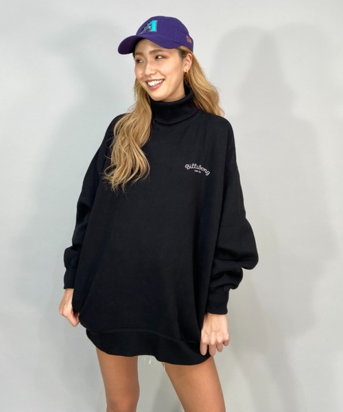 BILLABONG(ビラボン)の「【ムラサキスポーツ別注】BILLABONG/ビラボン ビッグシルエット/オーバーサイズ/無地ワンポイントロゴタートルネックスウェット BC014-009(スウェット・レディース・ホワイト/ブラック/イエロー/ブルー・M/L)」の11枚目の写真