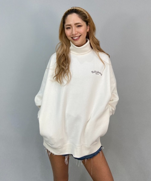 BILLABONG(ビラボン)の「【ムラサキスポーツ別注】BILLABONG/ビラボン ビッグシルエット/オーバーサイズ/無地ワンポイントロゴタートルネックスウェット BC014-009(スウェット・レディース・ホワイト/ブラック/イエロー/ブルー・M/L)」の20枚目の写真