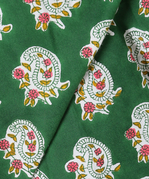 IENA（イエナ）の「【SZ Blockprints】Garden Green & Jaipur Pink