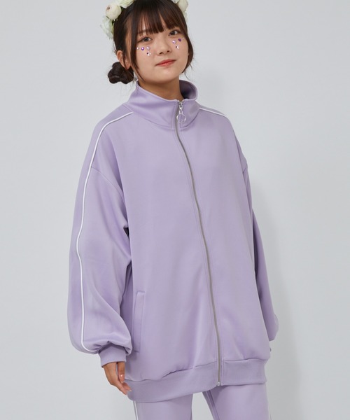 WEGO（ウィゴー）の「WEGO/【セットアップ対応商品】カラージャージ（ジャージ・レディース・ホワイト/ブラック/パープル/サックスブルー/ライトピンク・FREE）」の4枚目の写真