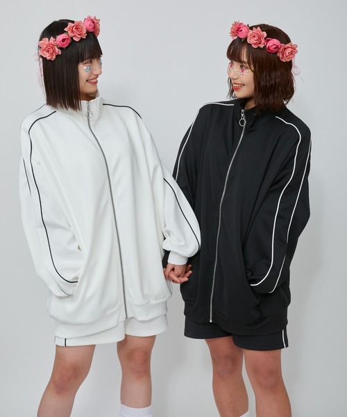 WEGO（ウィゴー）の「WEGO/【セットアップ対応商品】カラージャージ（ジャージ・レディース・ホワイト/ブラック/パープル/サックスブルー/ライトピンク・FREE）」の20枚目の写真