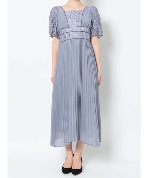 MERCURYDUO（マーキュリーデュオ）の「レースドッキングパフスリーブドレス（ワンピース・レディース・ブラック/ブルー・SMALL/MEDIUM）」の11枚目の写真