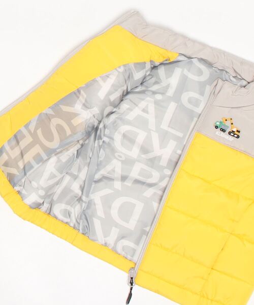 kladskap（クレードスコープ）の「乗り物バイカラー中わたベスト（ベスト・キッズ・マスタード/ブルー・130cm/120cm/90cm/110cm/100cm）」の15枚目の写真