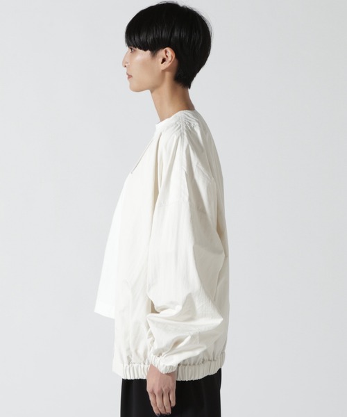 B'2nd(ビーセカンド)の「HCAE(イーエイチシーエーイー) NO COLLAR BLOUSON/ノーカラーブルゾン(その他アウター・レディース・ホワイト/チャコール・F)」の7枚目の写真