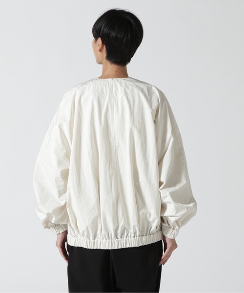 B'2nd(ビーセカンド)の「HCAE(イーエイチシーエーイー) NO COLLAR BLOUSON/ノーカラーブルゾン(その他アウター・レディース・ホワイト/チャコール・F)」の8枚目の写真