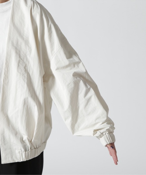 B'2nd(ビーセカンド)の「HCAE(イーエイチシーエーイー) NO COLLAR BLOUSON/ノーカラーブルゾン(その他アウター・レディース・ホワイト/チャコール・F)」の11枚目の写真