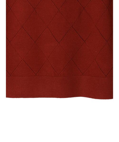 CRAFT STANDARD BOUTIQUE（クラフトスタンダードブティック）の「ダイヤ柄ニットベスト（ベスト・レディース・テラコッタ/アイボリー/ブラック・FREE）」の14枚目の写真