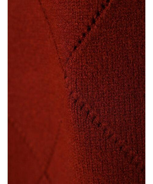 CRAFT STANDARD BOUTIQUE（クラフトスタンダードブティック）の「ダイヤ柄ニットベスト（ベスト・レディース・テラコッタ/アイボリー/ブラック・FREE）」の16枚目の写真