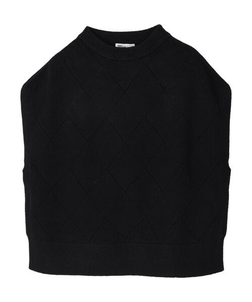 CRAFT STANDARD BOUTIQUE（クラフトスタンダードブティック）の「ダイヤ柄ニットベスト（ベスト・レディース・テラコッタ/アイボリー/ブラック・FREE）」の20枚目の写真