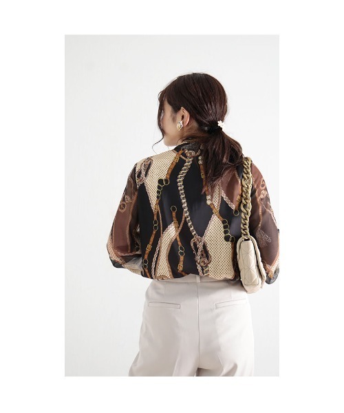 スカーフ柄リボンボウタイブラウス（シャツ/ブラウス）｜Sawa a la