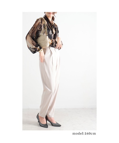 Sawa a la mode(サワアラモード)の「スカーフ柄リボンボウタイブラウス(シャツ/ブラウス・レディース・グリーン/ブラック・FREE)」の13枚目の写真