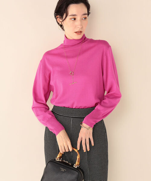 NOLLEY’S（ノーリーズ）の「《手洗い可能》アンチピリングタートルネックプルオーバーニット（ニット/セーター・レディース・ライトグレー/ブラック/ベージュ/オフホワイト/ピンク/イエロー/ブルー/ラベンダー/ベビーピンク/レッド/ホワイト系その他5・38）」の9枚目の写真