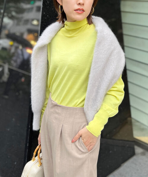 NOLLEY’S（ノーリーズ）の「《手洗い可能》アンチピリングタートルネックプルオーバーニット（ニット/セーター・レディース・ライトグレー/ブラック/ベージュ/オフホワイト/ピンク/イエロー/ブルー/ラベンダー/ベビーピンク/レッド/ホワイト系その他5・38）」の8枚目の写真