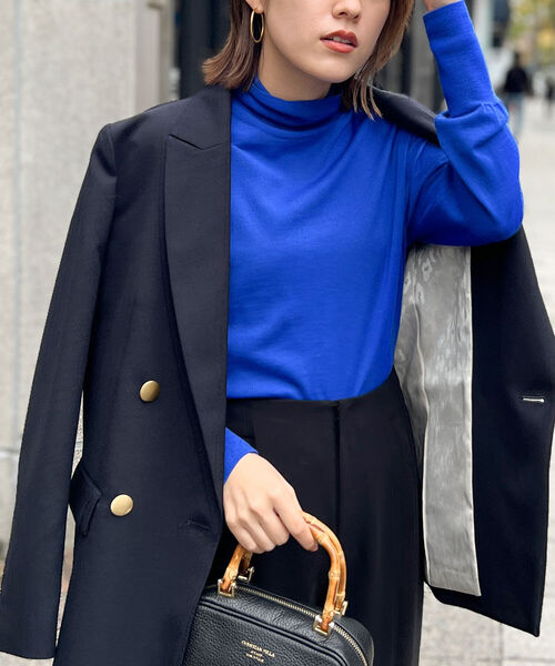 NOLLEY’S（ノーリーズ）の「《手洗い可能》アンチピリングタートルネックプルオーバーニット（ニット/セーター・レディース・ライトグレー/ブラック/ベージュ/オフホワイト/ピンク/イエロー/ブルー/ラベンダー/ベビーピンク/レッド/ホワイト系その他5・38）」の6枚目の写真