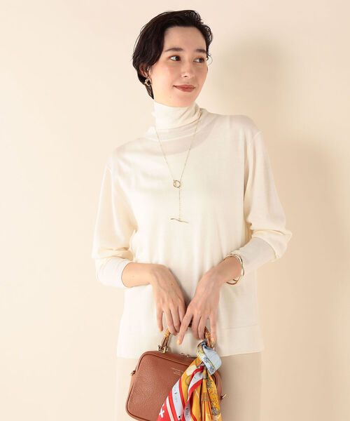 NOLLEY’S（ノーリーズ）の「《手洗い可能》アンチピリングタートルネックプルオーバーニット（ニット/セーター・レディース・ライトグレー/ブラック/ベージュ/オフホワイト/ピンク/イエロー/ブルー/ラベンダー/ベビーピンク/レッド/ホワイト系その他5・38）」の20枚目の写真