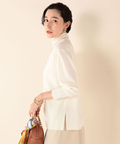 NOLLEY’S（ノーリーズ）の「《手洗い可能》アンチピリングタートルネックプルオーバーニット（ニット/セーター・レディース・ライトグレー/ブラック/ベージュ/オフホワイト/ピンク/イエロー/ブルー/ラベンダー/ベビーピンク/レッド/ホワイト系その他5・38）」の21枚目の写真