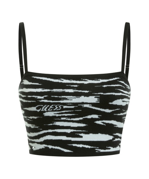 Guess（ゲス）の「GUESS Originals Eco Zebra Jacquard Cami（その他トップス・レディース・ブラック・SMALL/MEDIUM/X-SMALL）」の5枚目の写真