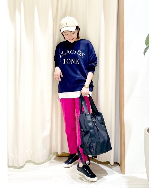 BAYFLOW(ベイフロー)の「カラーストレッチテーパードパンツ(その他パンツ・レディース・イエロー/ピンク/ブラック/グリーン・LARGE/MEDIUM/SMALL)」の5枚目の写真