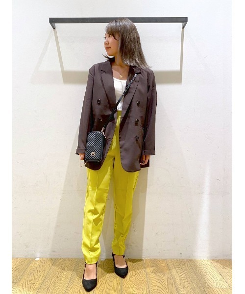 BAYFLOW(ベイフロー)の「カラーストレッチテーパードパンツ(その他パンツ・レディース・イエロー/ピンク/ブラック/グリーン・LARGE/MEDIUM/SMALL)」の10枚目の写真