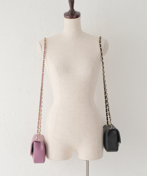 AULENTTI（オウレンティ）の「AULENTTI キルティングチェーンショルダー（ショルダーバッグ・レディース・ブラック/ベージュ/パープル/グリーン/ブラウン・FREE）」の12枚目の写真