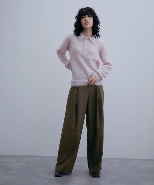 ADAM ET ROPE'(アダムエロペ)の「【PROVOKE】DEFORMATION PANTS(スラックス・レディース・ブラック/ダークブラウン・38)」の11枚目の写真