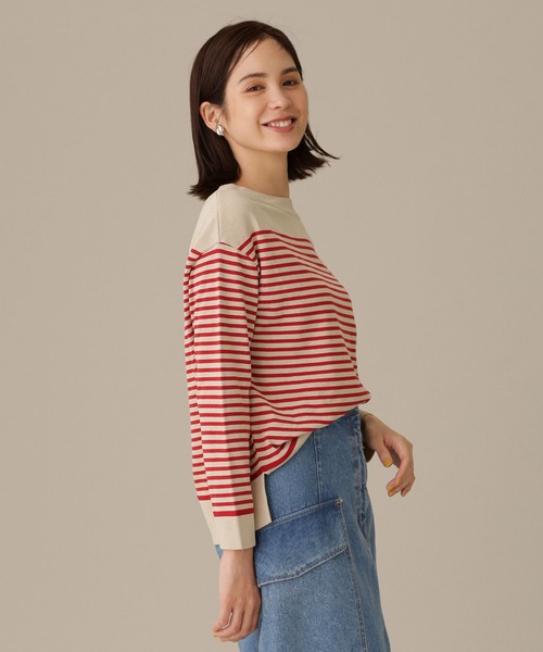 LB.03/近藤千尋さんコラボ思いきり洗えるニットボーダートップス