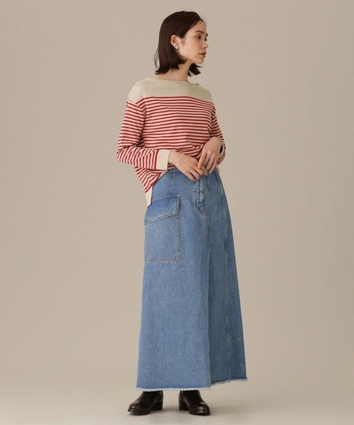 LB.03/近藤千尋さんコラボ思いきり洗えるニットボーダートップス