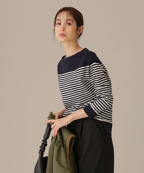 LB.03/近藤千尋さんコラボ思いきり洗えるニットボーダートップス