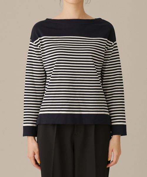 LB.03/近藤千尋さんコラボ思いきり洗えるニットボーダートップス