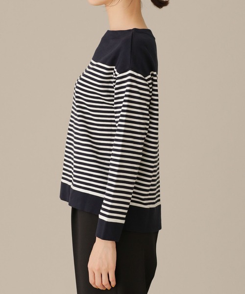 LB.03/近藤千尋さんコラボ思いきり洗えるニットボーダートップス