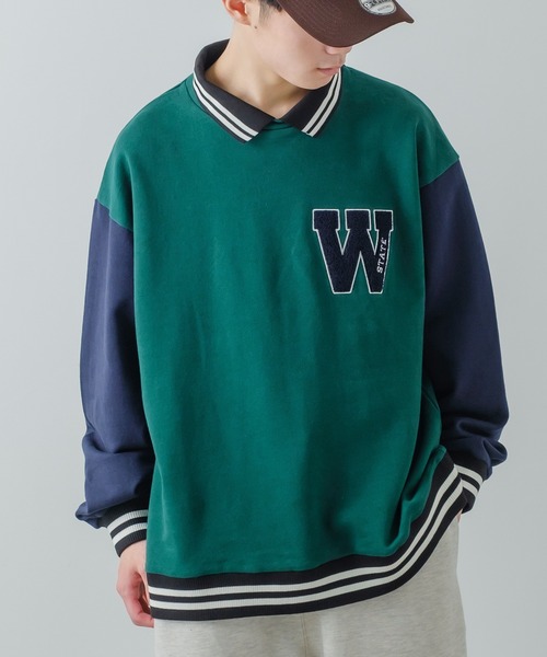 improves（インプローブス）の「サガラワッペン 刺しゅう 襟付き スウェット トレーナー（スウェット・メンズ・グリーン/ブラック/アッシュ/ネイビー・LARGE/MEDIUM）」の10枚目の写真