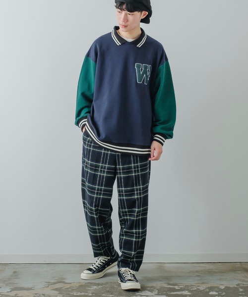 improves（インプローブス）の「サガラワッペン 刺しゅう 襟付き スウェット トレーナー（スウェット・メンズ・グリーン/ブラック/アッシュ/ネイビー・LARGE/MEDIUM）」の22枚目の写真