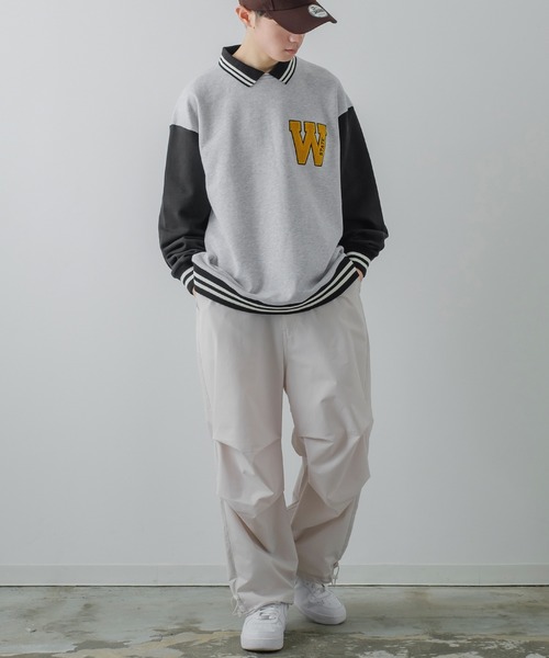 improves（インプローブス）の「サガラワッペン 刺しゅう 襟付き スウェット トレーナー（スウェット・メンズ・グリーン/ブラック/アッシュ/ネイビー・LARGE/MEDIUM）」の20枚目の写真