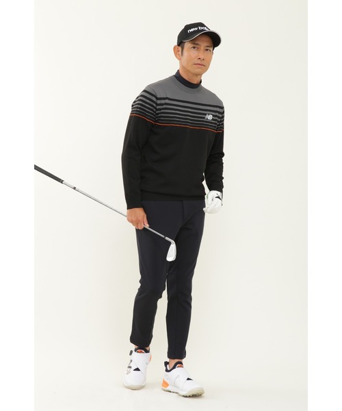 ニューバランスゴルフ パンツ メンズ スリム スウェット ストレッチ ロゴプリント newbalance 012-3236003 2023秋冬SALE セール ニューバランス] ゴルフ スウェットパンツ (ストレッチ性・股下73.0cm