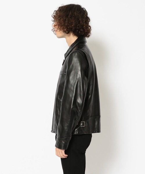 schott（ショット）の「Schott(ショット) 103US TRUCKER JACKET/レザートラッカー ジャケット（ライダースジャケット・メンズ・ブラック・36/42/44/38/40）」の5枚目の写真