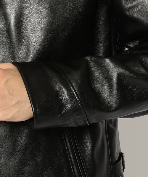 schott（ショット）の「Schott(ショット) 103US TRUCKER JACKET/レザートラッカー ジャケット（ライダースジャケット・メンズ・ブラック・36/42/44/38/40）」の8枚目の写真