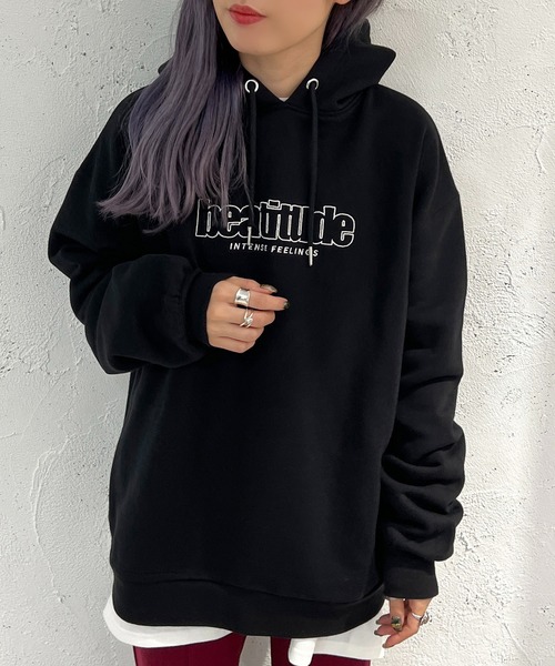 apres jour mignon(アプレジュールミニョン)の「裏起毛ロゴフーディー【ZOZOTOWN限定アイテム】(パーカー・レディース・ブラック/杢グレー/アイボリー・X-LARGE/フリー)」の12枚目の写真