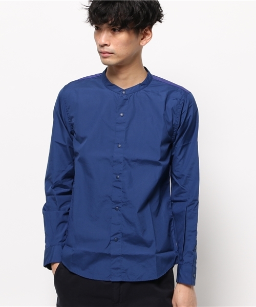 And A（アンドエー）の「バンドカラーシャツ（シャツ/ブラウス・メンズ・ホワイト/グレー/ブルー・40/42）」の3枚目の写真