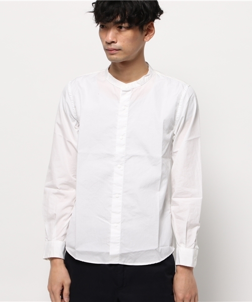 And A（アンドエー）の「バンドカラーシャツ（シャツ/ブラウス・メンズ・ホワイト/グレー/ブルー・40/42）」の8枚目の写真