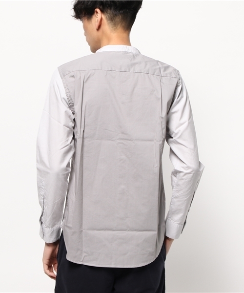 And A（アンドエー）の「バンドカラーシャツ（シャツ/ブラウス・メンズ・ホワイト/グレー/ブルー・40/42）」の7枚目の写真