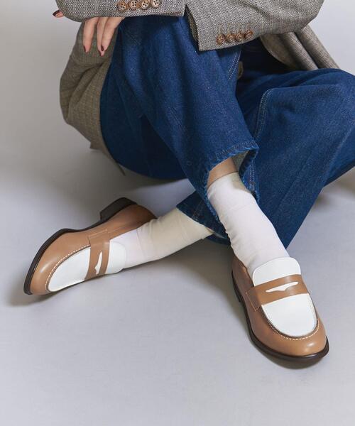 BEAUTY&YOUTH UNITED ARROWS（ビューティーアンドユースユナイテッドアローズ）の「レザー コンビカラー ローファー（ローファー・レディース・ベージュ/ブラック・36/36h/37/37h/38）」の19枚目の写真