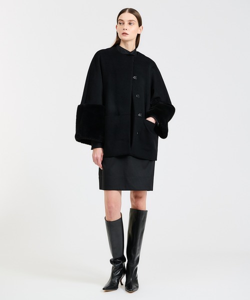 ESTNATION フェイクファーウールビーバーショートコート ESTNATION（エストネーション）の「ESTNATION / フェイクファーウール