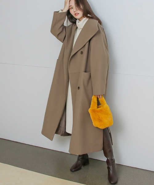 ビッグスタンドカラーロングコート