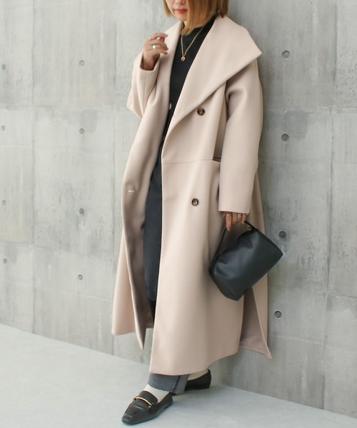 ビッグスタンドカラーロングコート