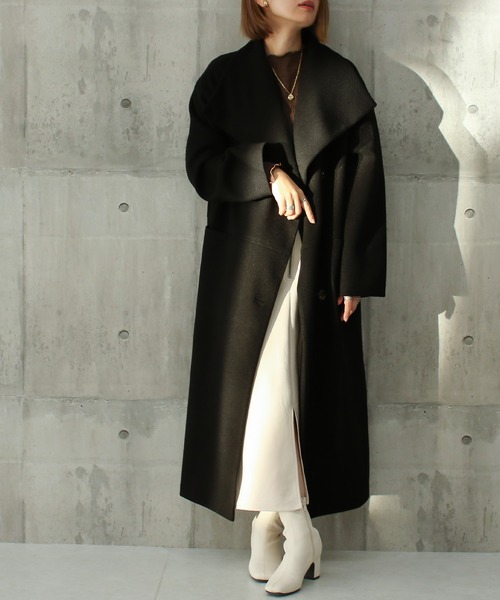 ビッグスタンドカラーロングコート