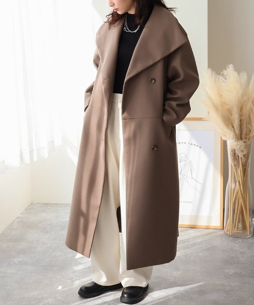 ビッグスタンドカラーロングコート