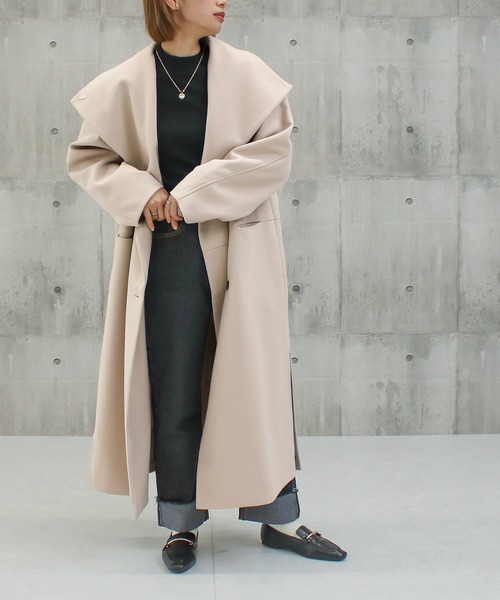 ビッグスタンドカラーロングコート