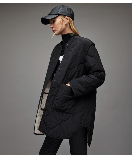 ALLSAINTS(オールセインツ)の「PHYLLIS REVERSIBLE LINER JACKET | PHYLLIS リバーシブル ライナー ジャケット(その他アウター・レディース・ブラック×ホワイト・6/4/8)」の5枚目の写真